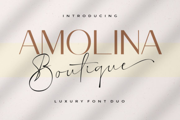 Amolina Boutique: A Typeface Duo for Modern Creatives