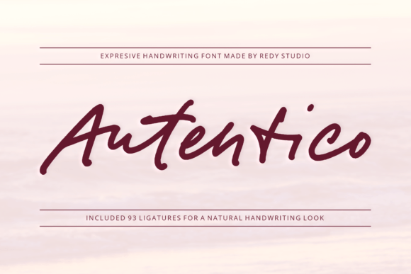 Autentico: Crafting Visual Narratives with a Handwritten Font