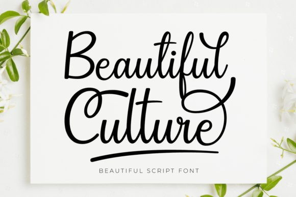Beautiful Culture: A Modern Script for Elegant Branding
