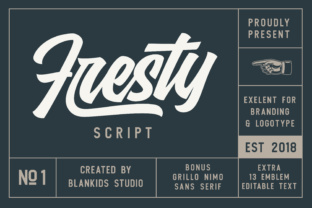 Fresty: A Script Font for Modern Brand Identity