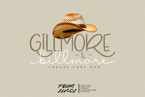 Gillmore & Billmore: A Beautiful and Relaxed Duo Font for Modern Creatives
