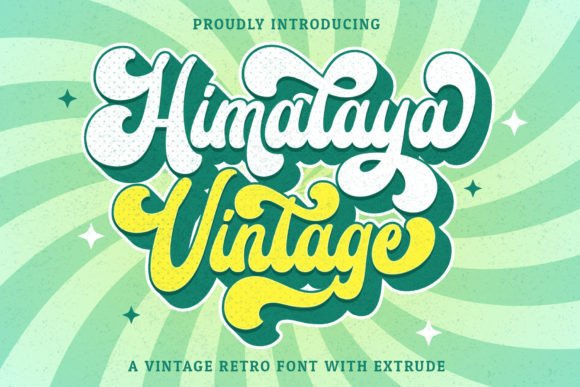 Himalaya Vintage: A Retro Script Font with Modern Flair