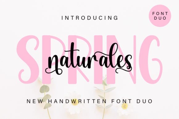 Spring Naturales Duo: A Stylish Font for Romantic Designs